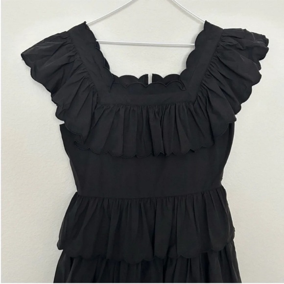 Hunter Bell Ramsey Ruffle Mini Dress Black - Picture 5 of 7